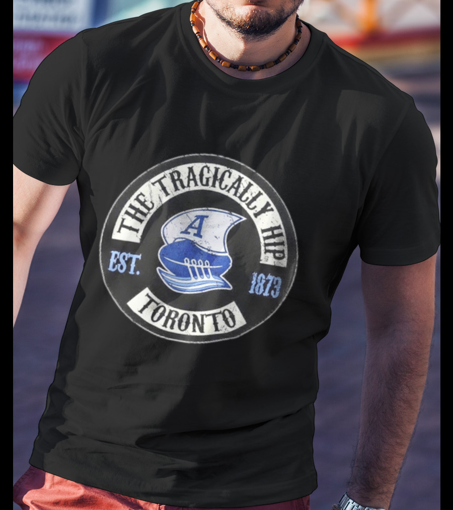 The Tragically Hip Toronto Est 1873 Distressed Football Helmet T-Shirt