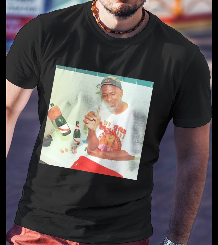 Michael Jordan Repeat 3 Peat Celebration Chicago Bulls Basketball T-Shirt