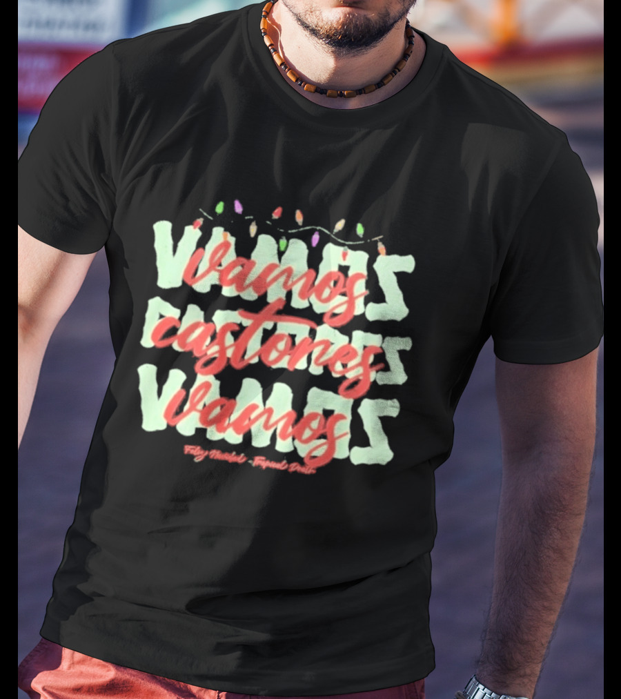 Vamos Castores Vamos Lightning Christmas Holiday Lights T-Shirt