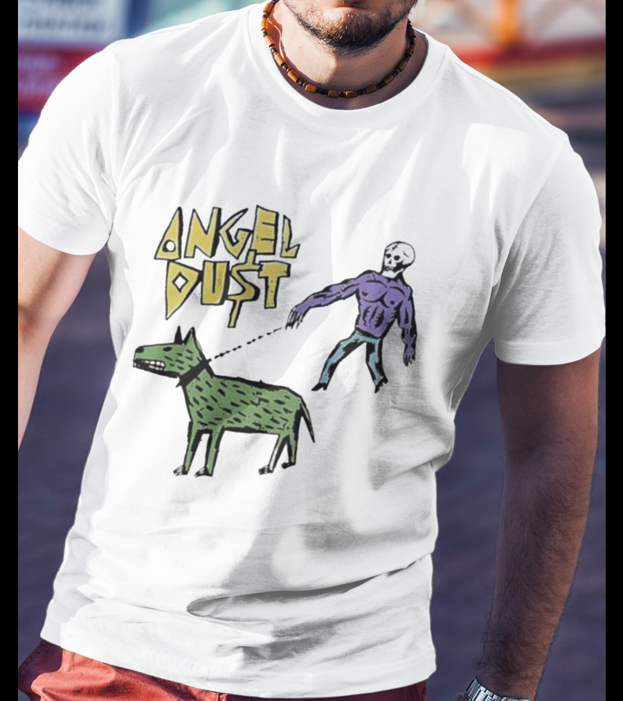 Angel Dust Skeleton Walking Dog T-Shirt