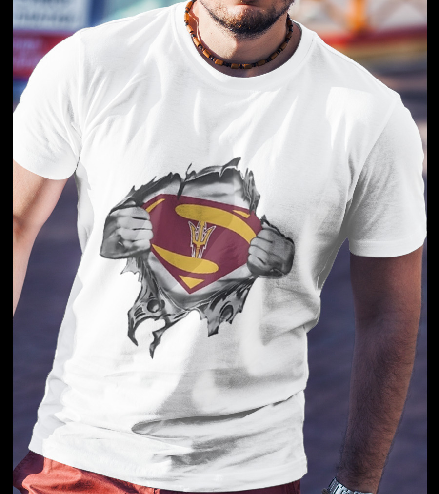 Arizona State Sun Devils Superhero Emblem ASU Fan T-Shirt