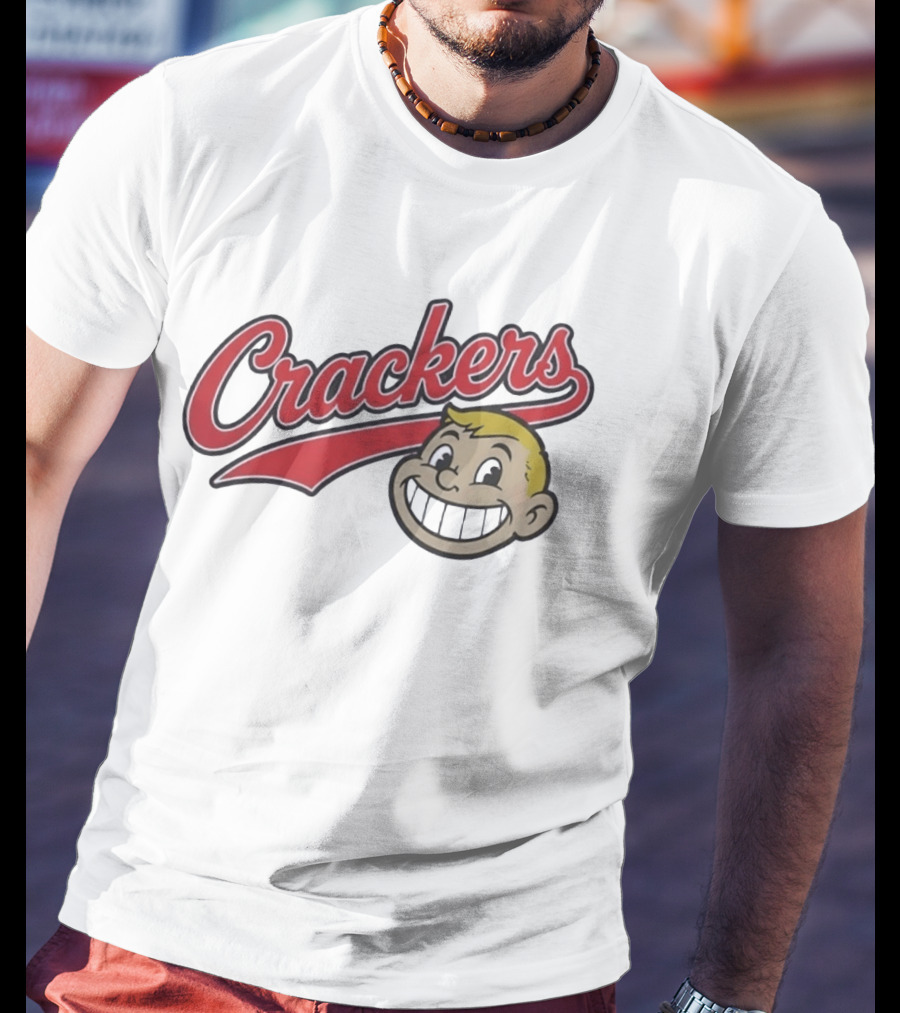 Crackers Vintage Cartoon Style Blonde Boy Smiling T-Shirt