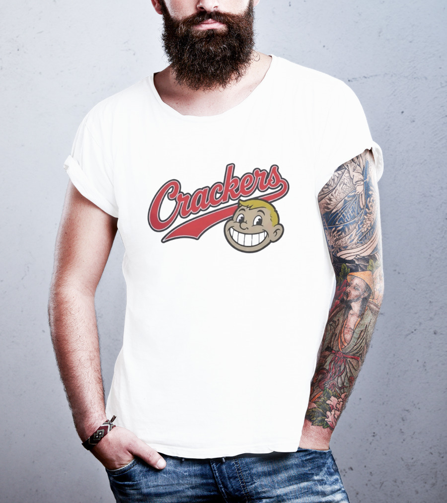 Crackers Vintage Cartoon Style Blonde Boy Smiling T-Shirt