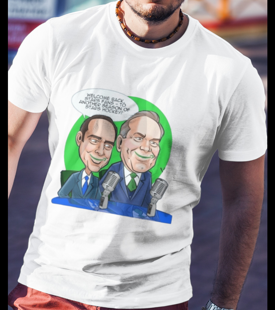 Dallas Stars Prime Time Welcome Back Fans Season Hockey Mic Duo T-Shirt