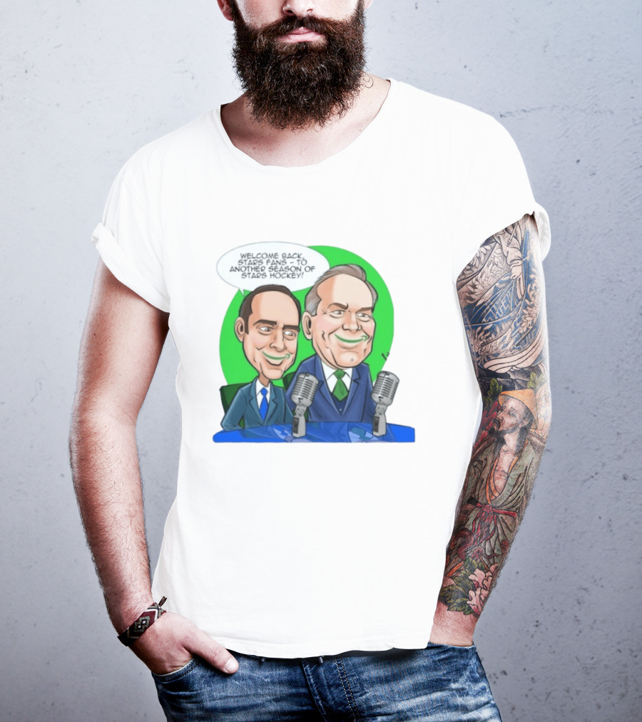 Dallas Stars Prime Time Welcome Back Fans Season Hockey Mic Duo T-Shirt