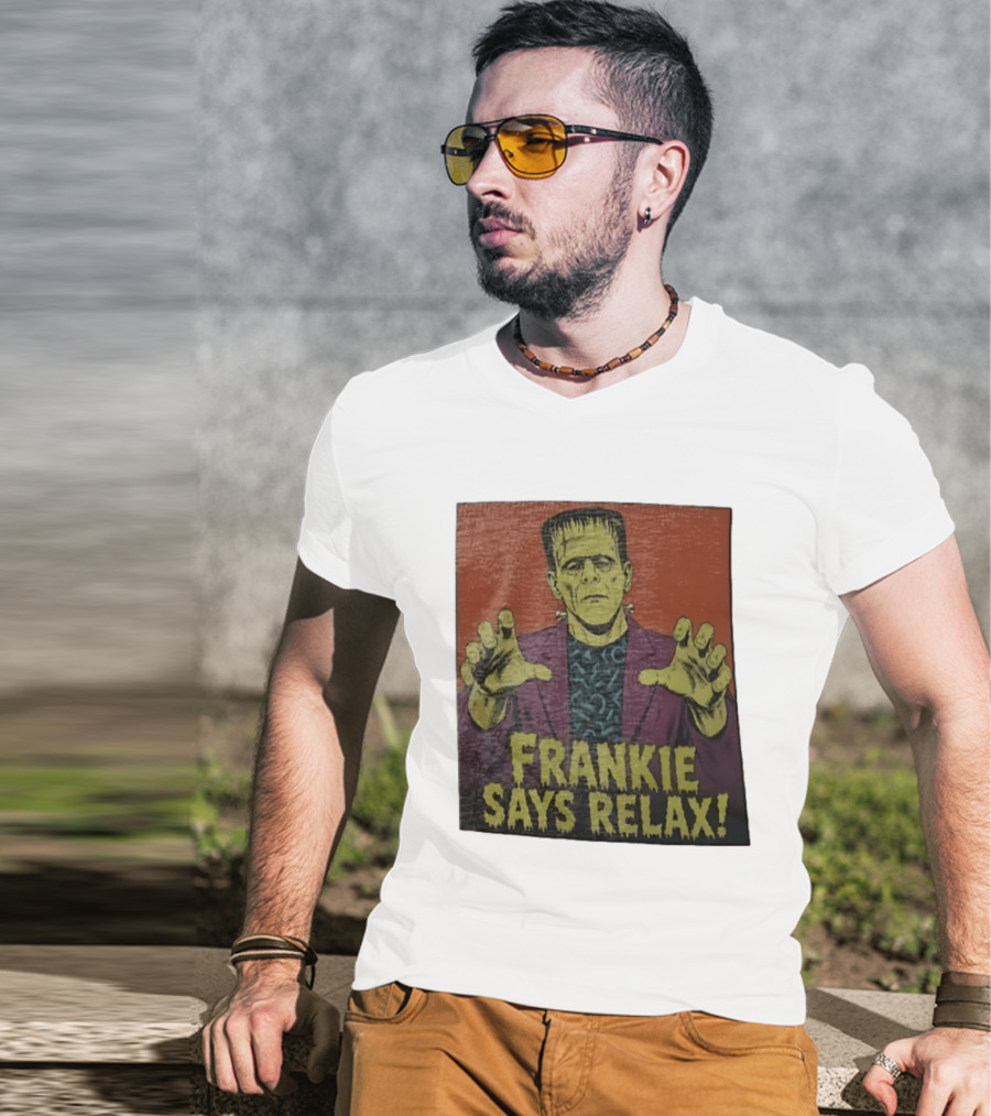 Frankenstein Frankie Says Relax Vintage Horror T-Shirt