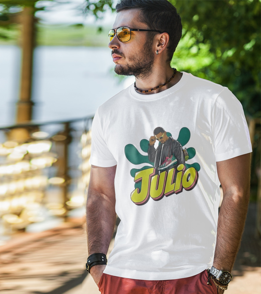 Julio Cool Streetwear Style With Trendy Sneakers T-Shirt