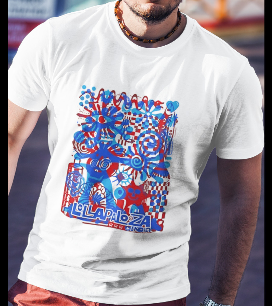 Lollapalooza India Festival Live Music Concert Vibrant Symbolic T-Shirt