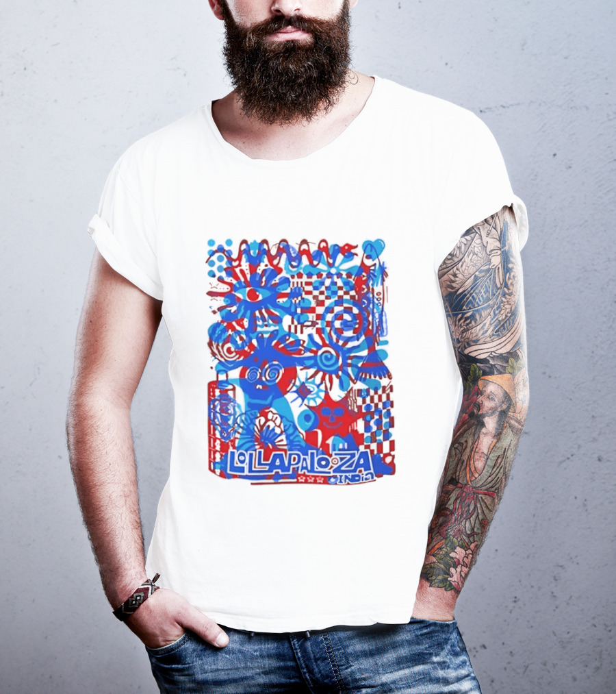 Lollapalooza India Festival Live Music Concert Vibrant Symbolic T-Shirt