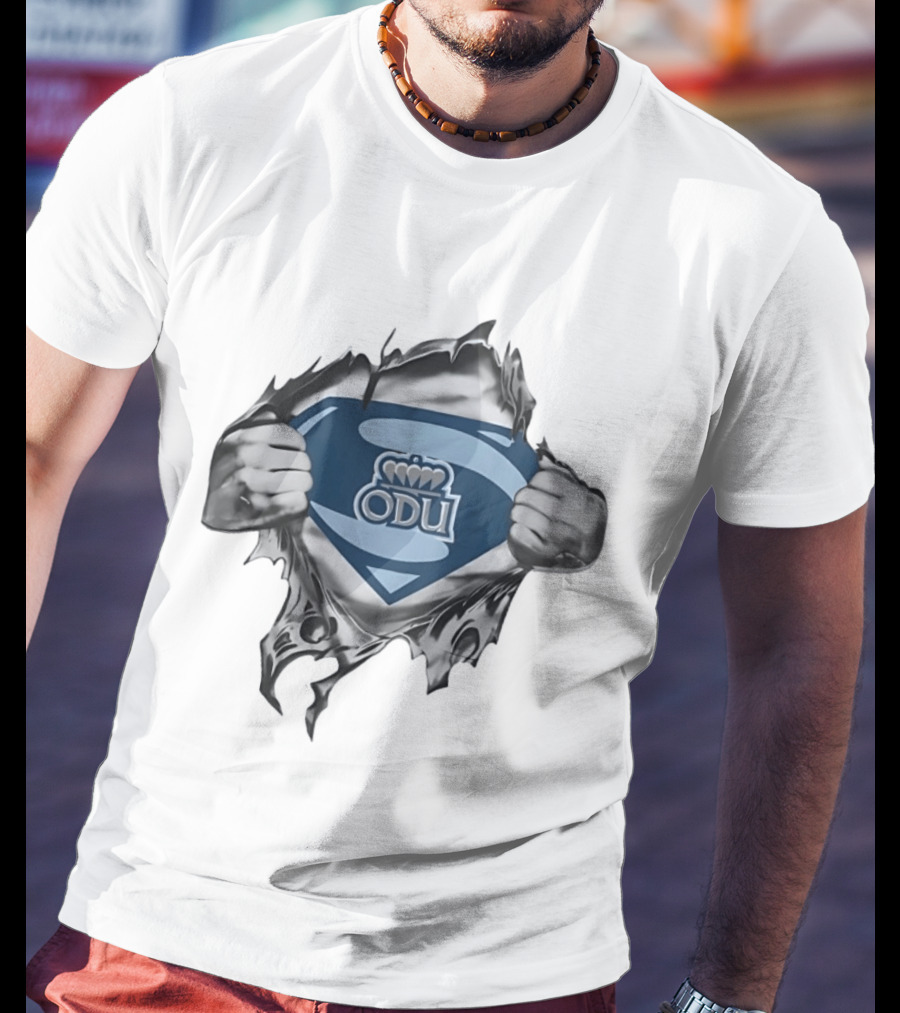 Old Dominion University ODU Logo Superman Symbol Combination T-Shirt