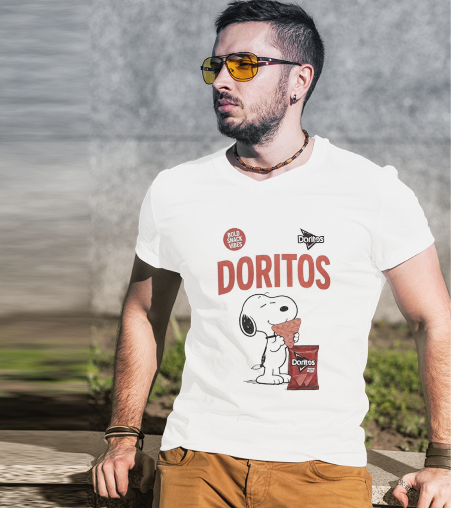 Snoopy Doritos Snack Vibes With Peanuts Cartoon T-Shirt