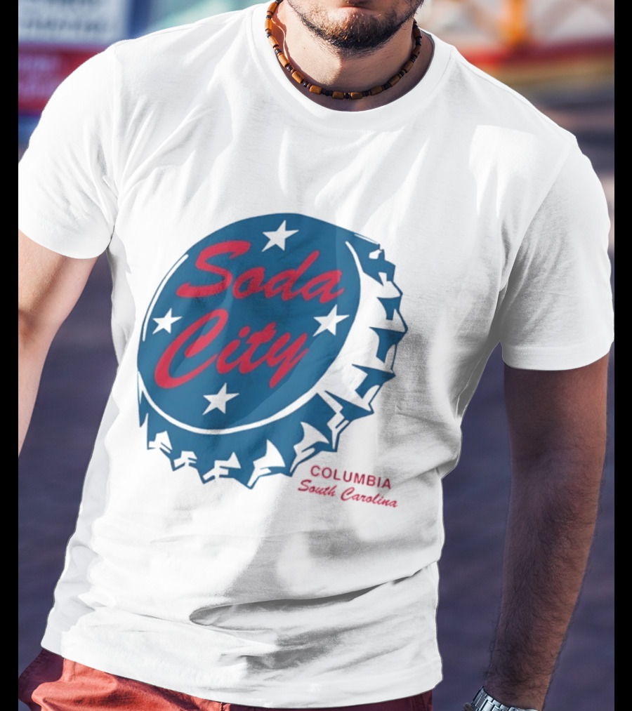 Soda City Columbia South Carolina Bottle Cap Stars T-Shirt