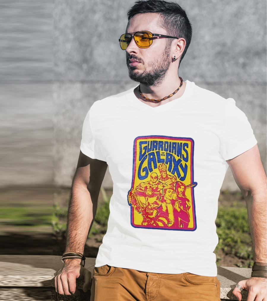 Guardians Of The Galaxy Star Lord Groot Rocket Drax Gamora Marvel T-Shirt