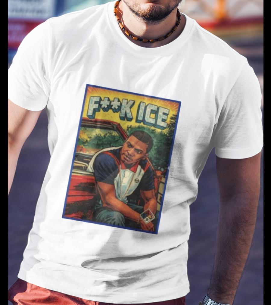 F**K ICE Tyler The Creator Style Graphic With Car And Cards T-Shirt