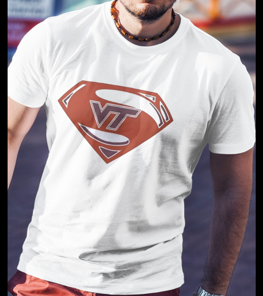 Virginia Tech Hokies VT Superman College Sports T-Shirt