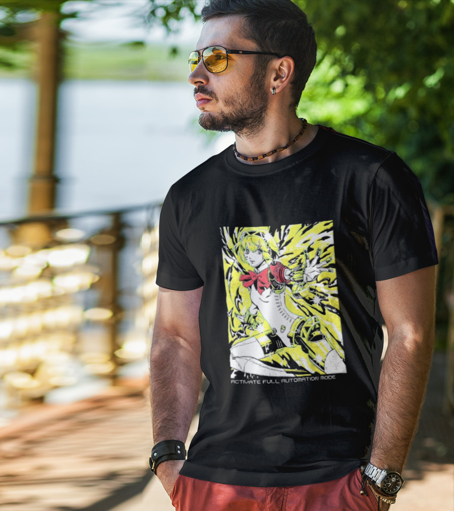 Aigis Persona 3 SEES Activate Full Automation Mode T-Shirt