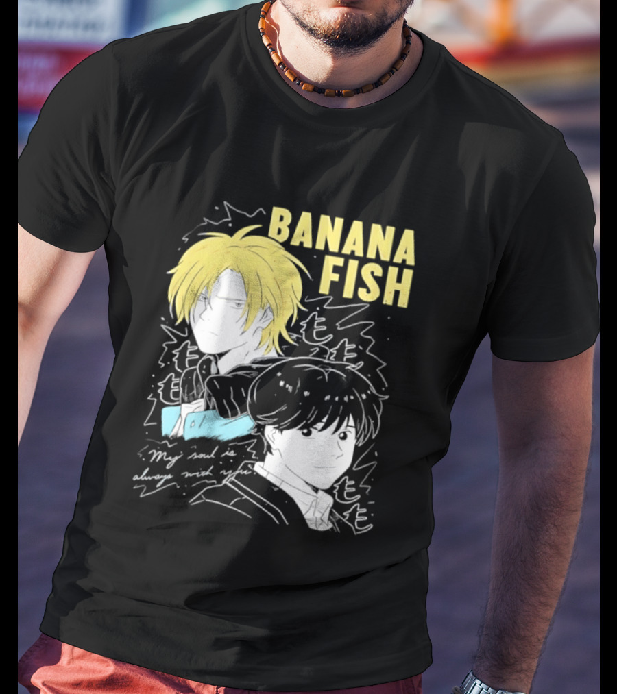 Banana Fish Ash And Eiji My Soul Is Always With You Anime Duo T-Shirt
