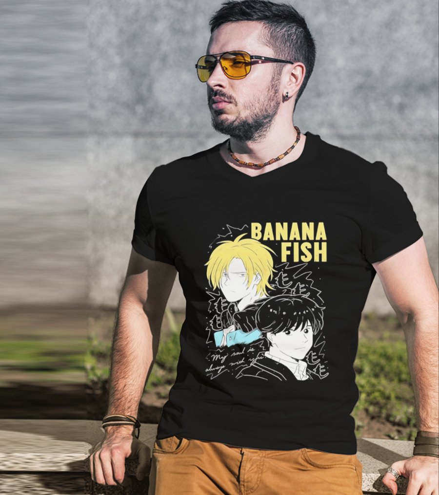 Banana Fish Ash And Eiji My Soul Is Always With You Anime Duo T-Shirt