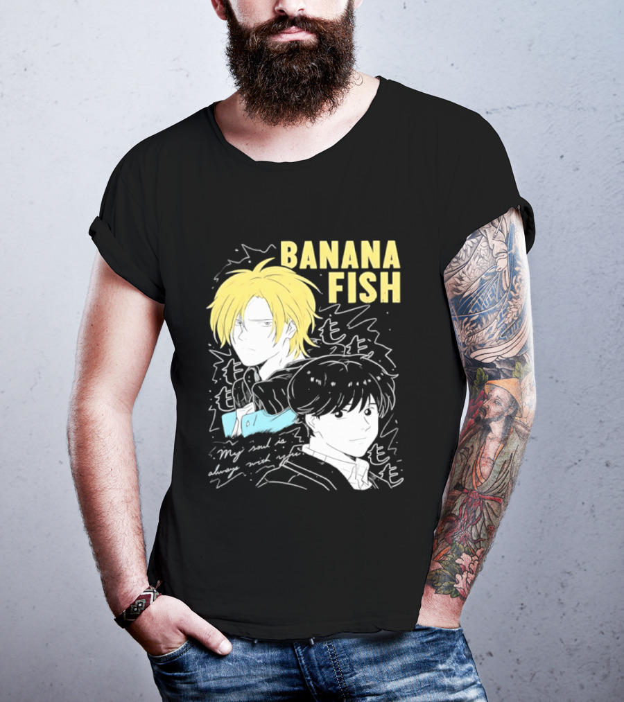 Banana Fish Ash And Eiji My Soul Is Always With You Anime Duo T-Shirt