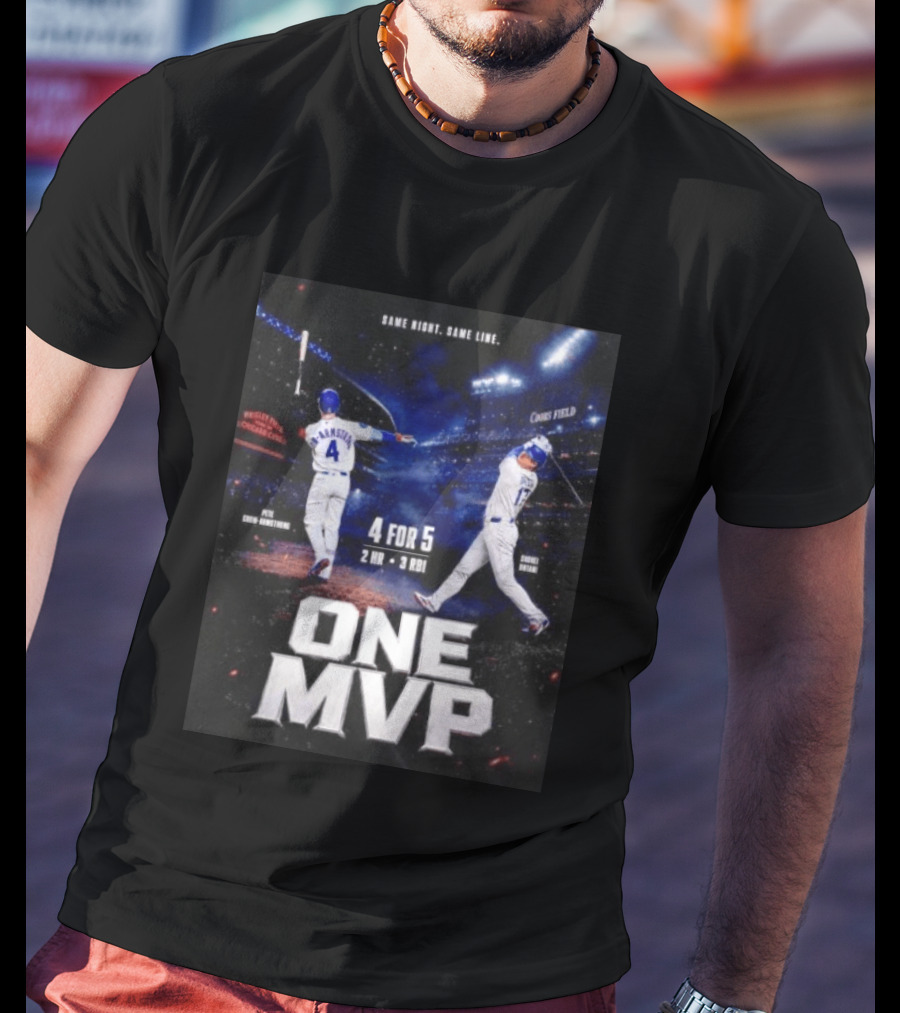 Same Night Same Line Pete Crow Armstrong Shohei Ohtani One MVP Coors Field Wrigley Field 4 For 5 2 HR 3 RBI T-Shirt