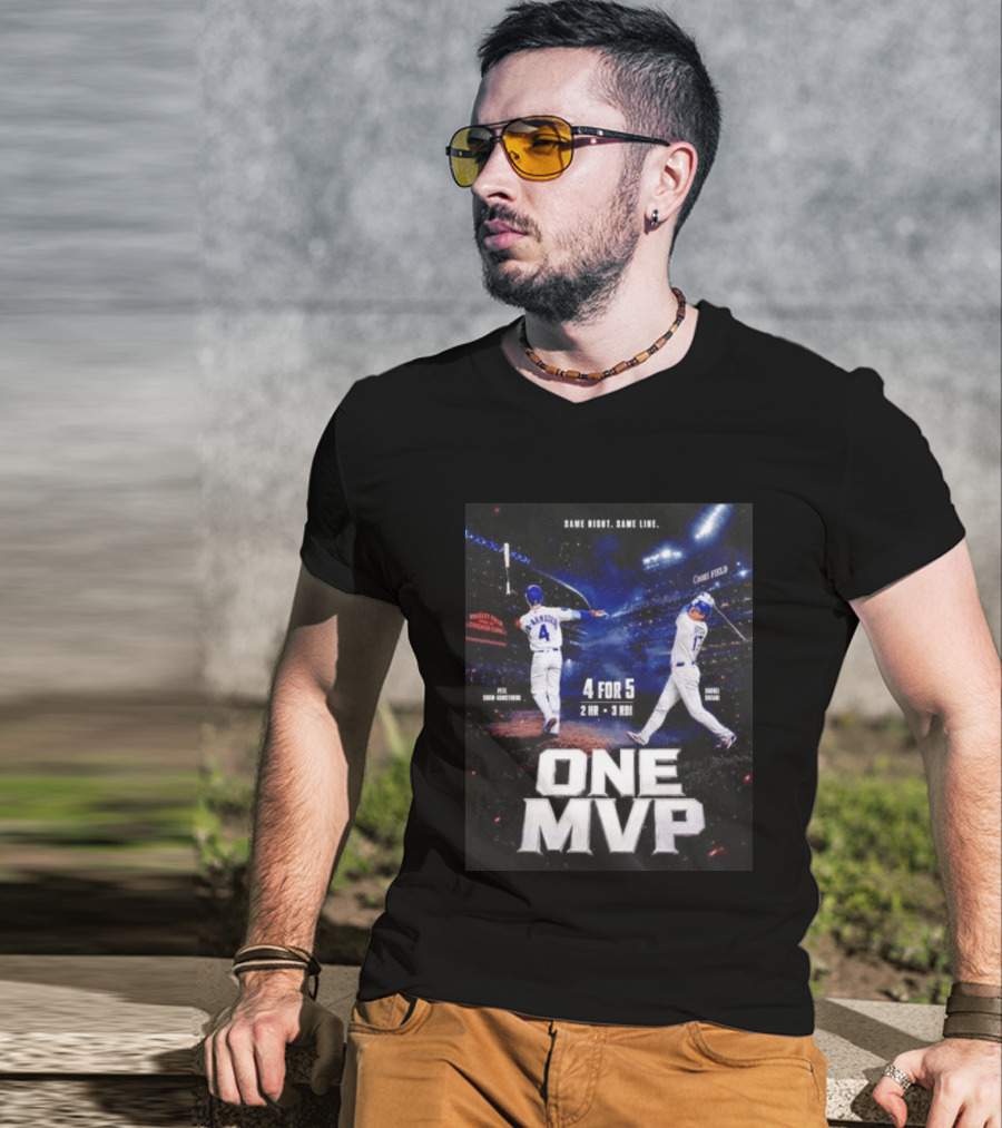 Same Night Same Line Pete Crow Armstrong Shohei Ohtani One MVP Coors Field Wrigley Field 4 For 5 2 HR 3 RBI T-Shirt