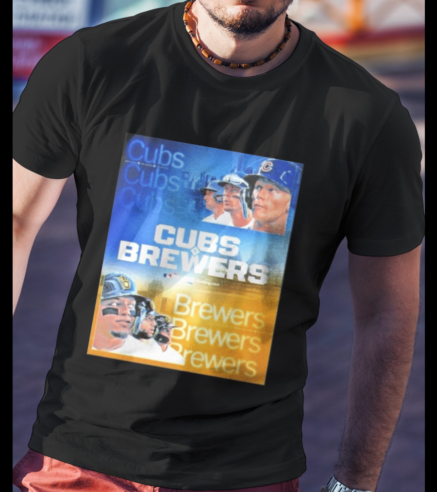 Chicago Cubs Brewers MLB Rivalry Matchup Highlights T-Shirt