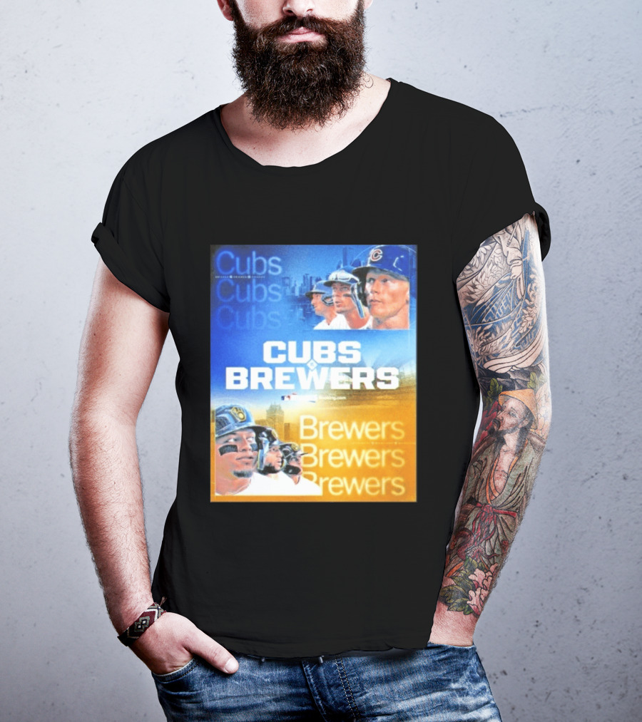 Chicago Cubs Brewers MLB Rivalry Matchup Highlights T-Shirt