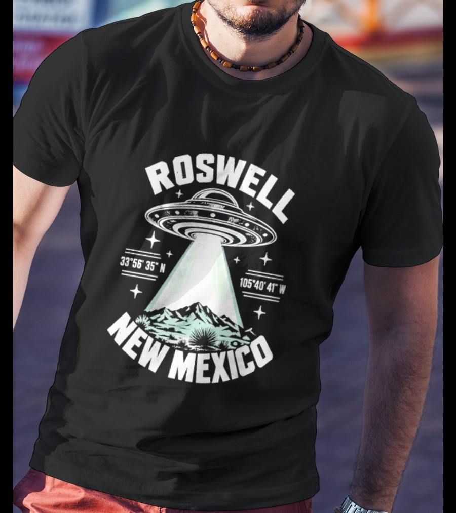 Roswell New Mexico UFO Coordinates Alien T-Shirt