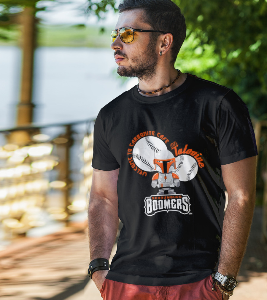 Schaumburg Boomers Welcome To Carbonite Café With Baseball And Armor T-Shirt
