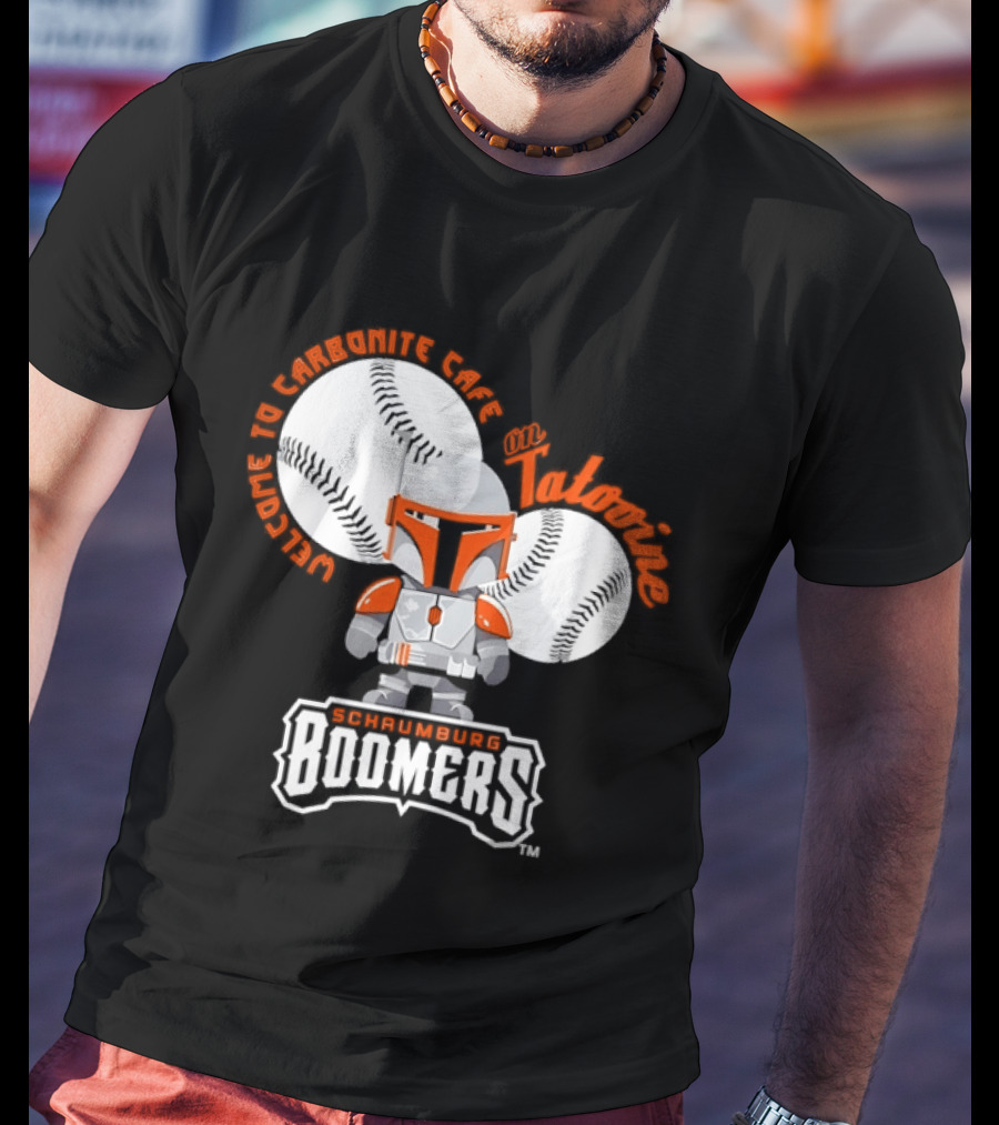 Schaumburg Boomers Welcome To Carbonite Café With Baseball And Armor T-Shirt
