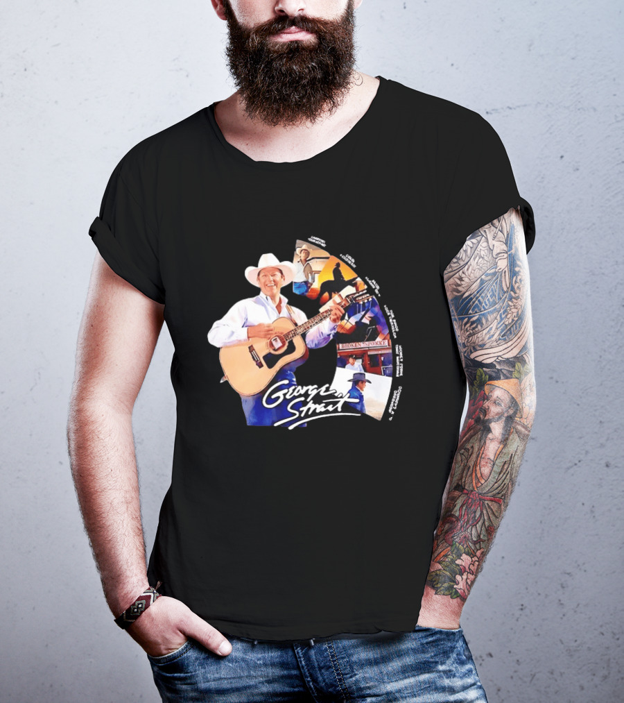 George Strait Country Music Legend Hits Amarillo By Morning Troubadour Broken Spoke Classic Songs T-Shirt