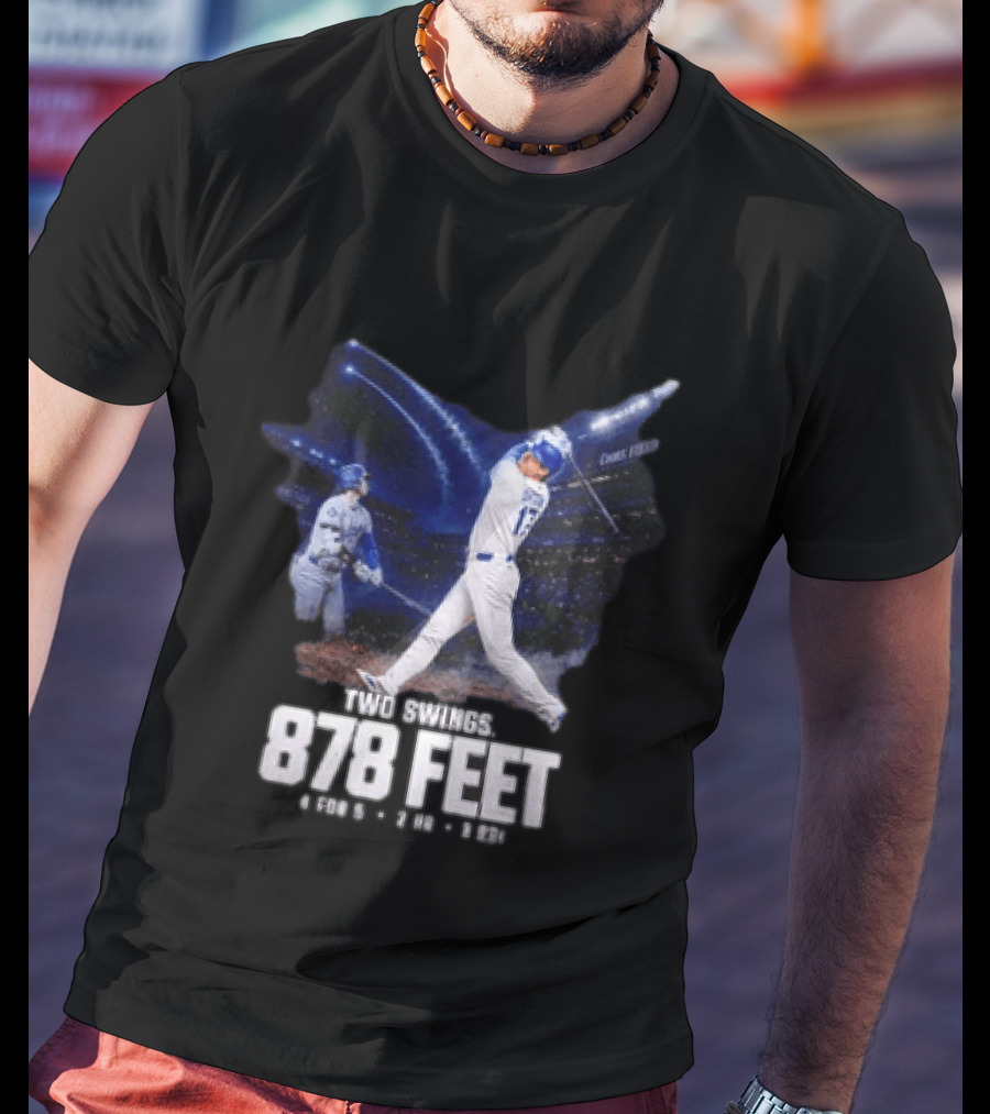 Shohei Ohtani The Shohei Show Two Swings 878 Feet LA Dodgers T-Shirt