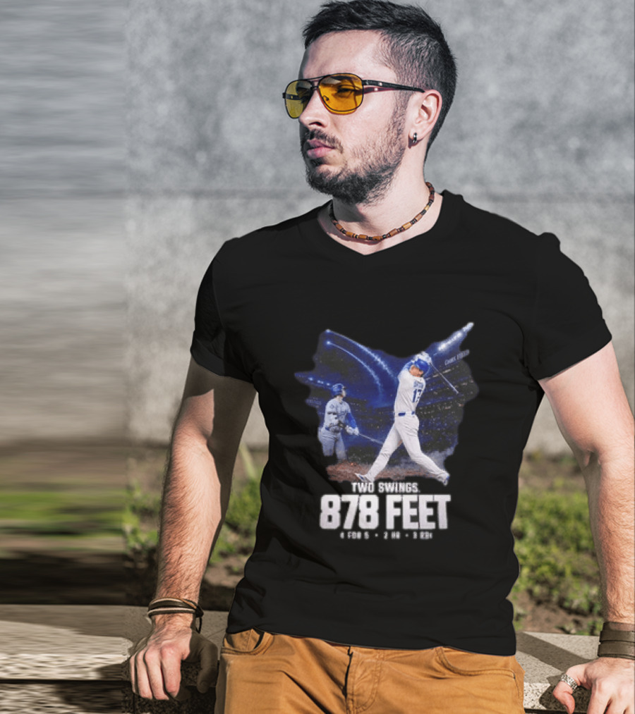 Shohei Ohtani The Shohei Show Two Swings 878 Feet LA Dodgers T-Shirt