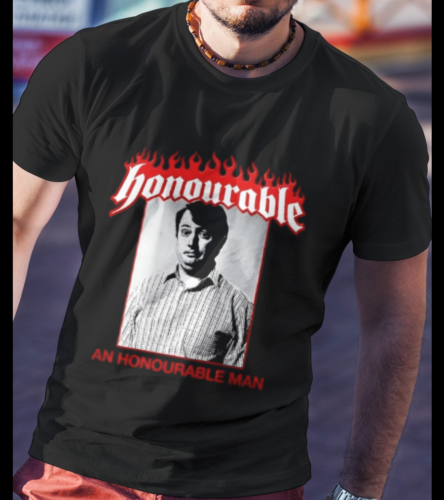 Honourable An Honourable Man Mark Corrigan Flames Frame T-Shirt