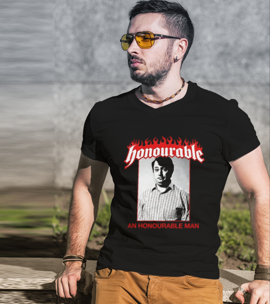 Honourable An Honourable Man Mark Corrigan Flames Frame T-Shirt