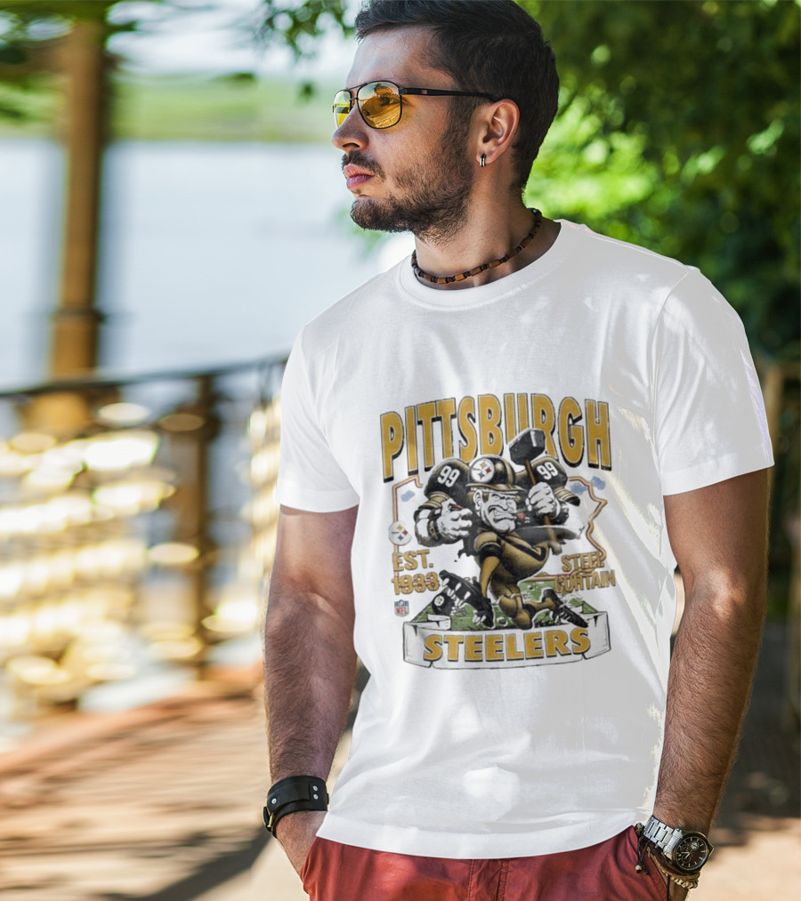 Pittsburgh Steelers Est 1933 NFL Steel Curtain 99 Football T-Shirt