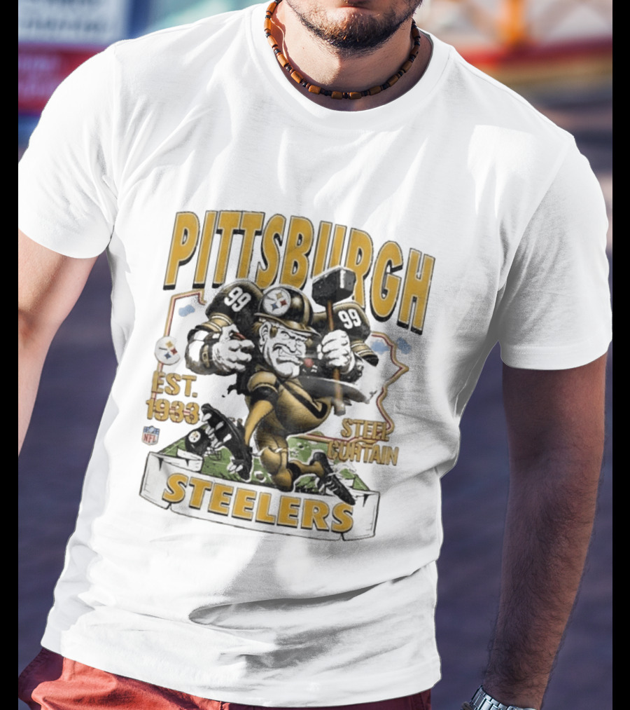 Pittsburgh Steelers Est 1933 NFL Steel Curtain 99 Football T-Shirt
