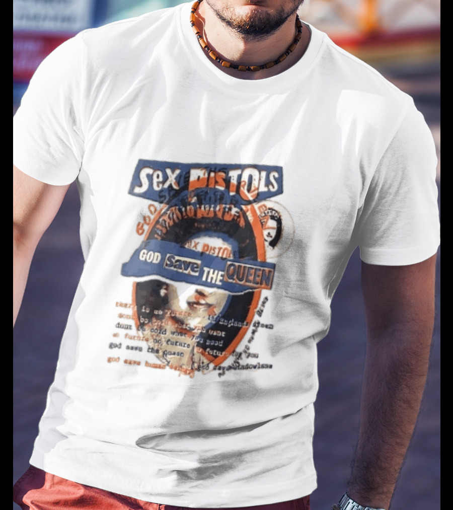 Sex Pistols God Save The Queen Royal Ransom Cutout Halftone Collage T-Shirt