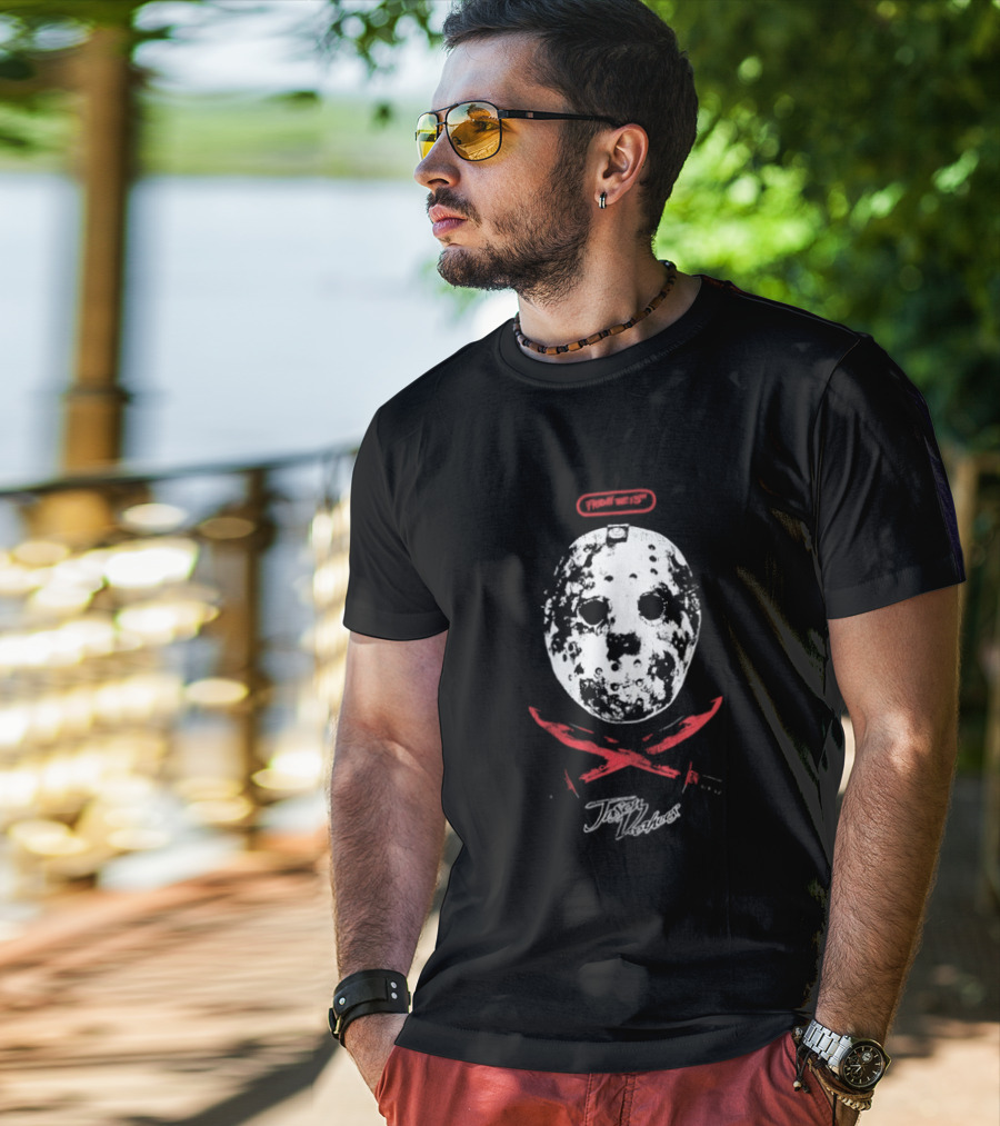 Friday The 13th Jason Voorhees Distressed Mask T-Shirt