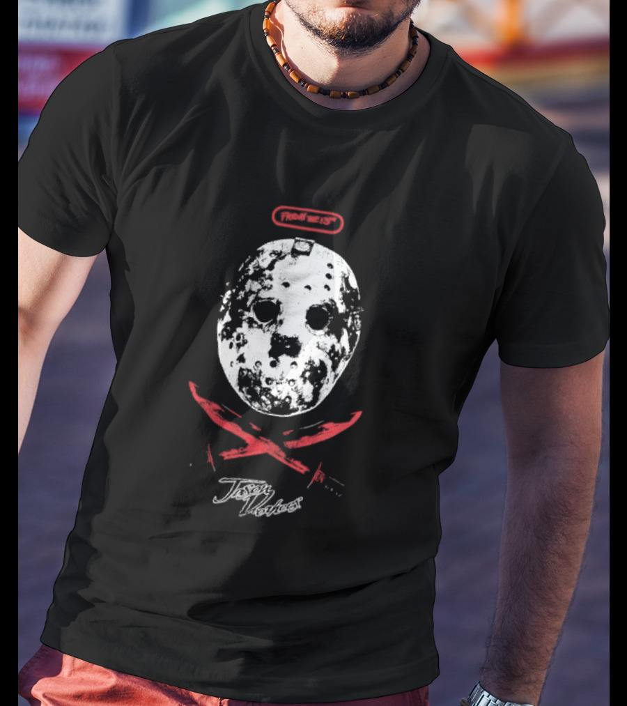 Friday The 13th Jason Voorhees Distressed Mask T-Shirt