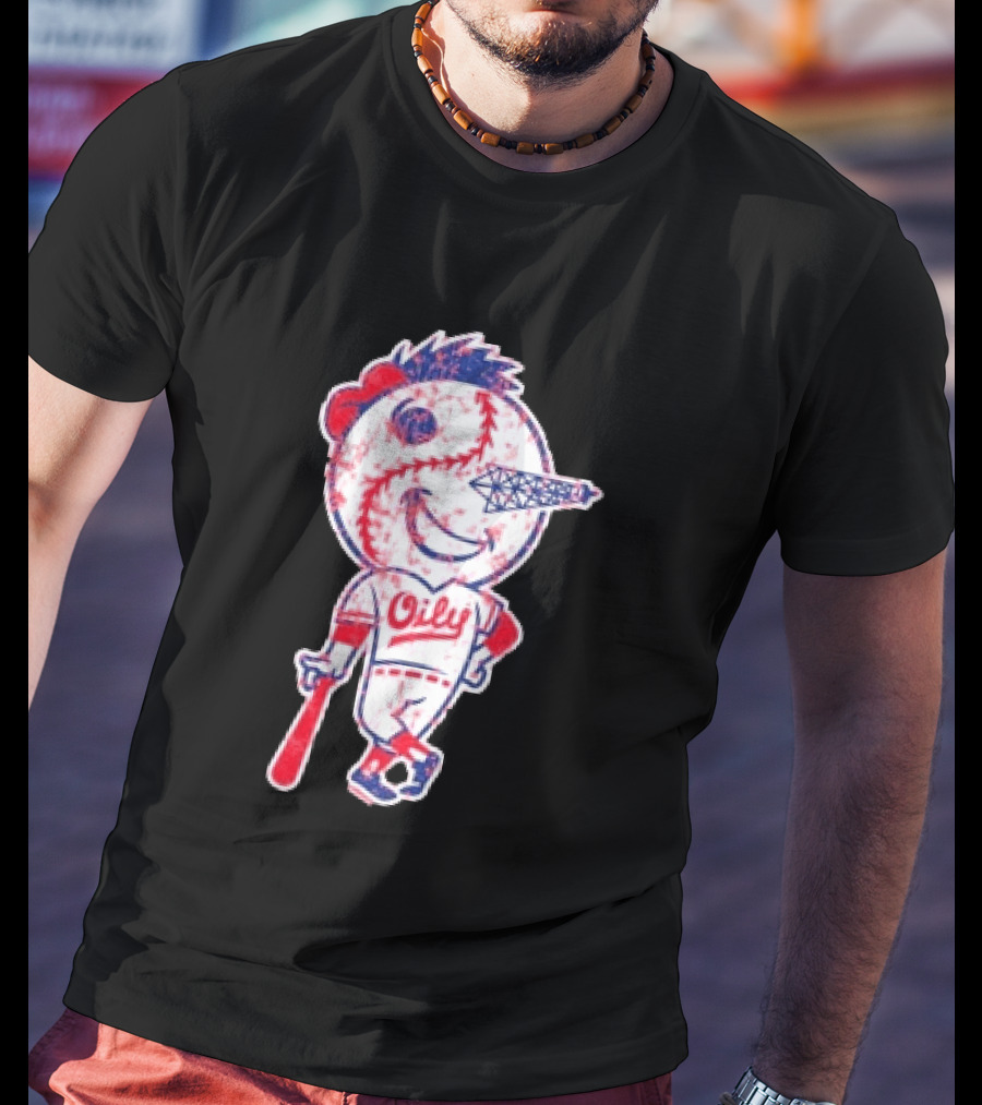 Tulsa Drillers Oily Distressed Baseball T-Shirt