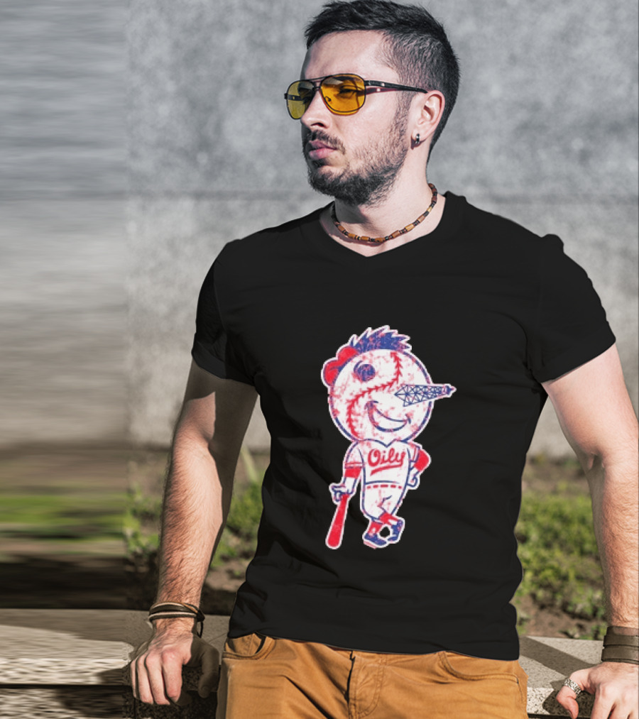 Tulsa Drillers Oily Distressed Baseball T-Shirt