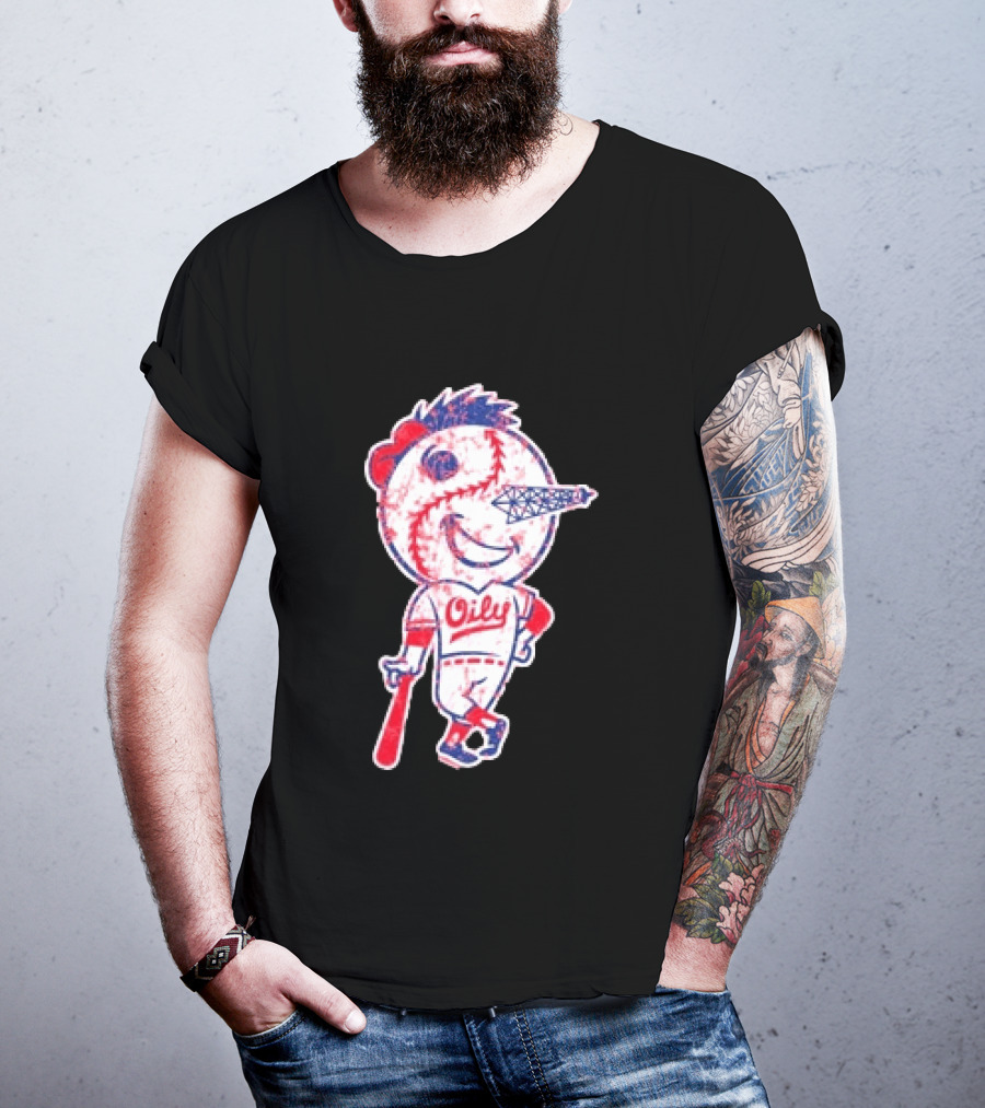 Tulsa Drillers Oily Distressed Baseball T-Shirt