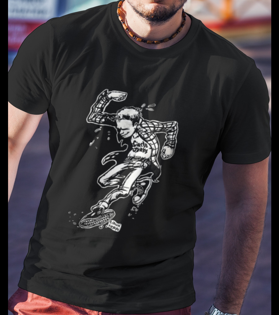 Jerks Shawn Kerri Cartoon Skanking Punk Guy Plaid Flannel T-Shirt