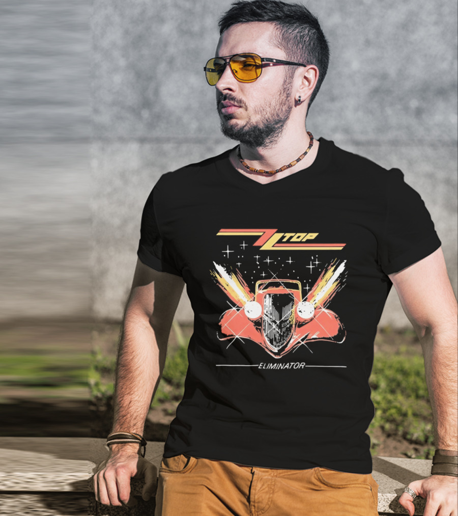ZZ Top Eliminator Hot Rod Classic Rock Billy Gibbons T-Shirt