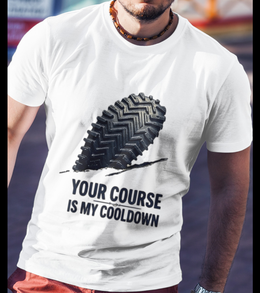 Your Course Is My Cooldown Trail Running Footprint T-Shirt
