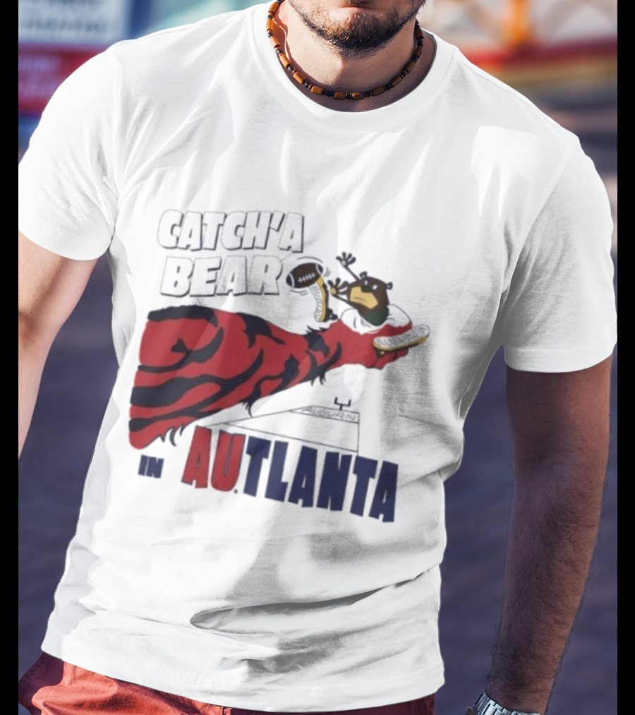 Catch'a Bear Auburn Tigers Vs Baylor Bears AUTlanta Tiger Stripe Football T-Shirt