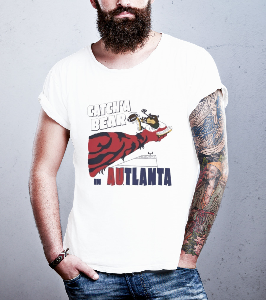 Catch'a Bear Auburn Tigers Vs Baylor Bears AUTlanta Tiger Stripe Football T-Shirt
