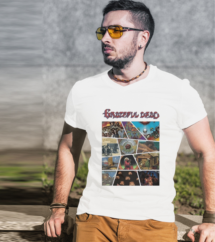 Grateful Dead Iconic Album Covers And Music History T-Shirt