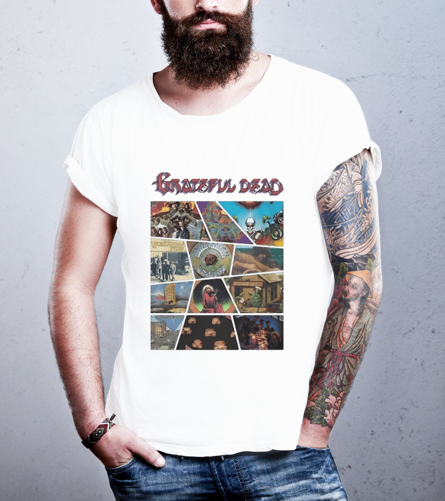 Grateful Dead Iconic Album Covers And Music History T-Shirt